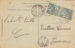 CARTOLINA 1924 MONTECARLO PALAZZO DEL PRINCIPE MONACO (LX371 - Storia Postale