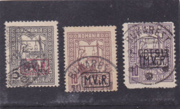 Germany WW1 Occupation In Romania 1917 MViR  3 STAMPS POSTAGE DUE USED - Besetzungen