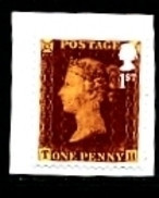 GREAT BRITAIN - 2016  1st PENNY RED  SELF ADHESIVE  EX BOOKLET  MINT NH - Unused Stamps