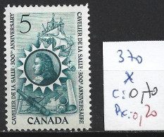 CANADA 370 * Côte 0.70 € - Unused Stamps