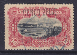 Belgian Congo 1909 Mi. 2 I, 10c. Szene Am Kongo Surchargé Overprint 'CONGO BELGE', (Purple) Cancel (2 Scans) - Usados