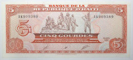 Haïti - 5 Gourdes - 1989 - PICK 255a.2 - SPL - Haiti