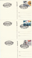 3 CARTOLINE EMESSE DA CIPRO PER RICCIONE 1987 (LY318 - Lettres & Documents