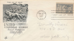 LETTERA 1951 FDC USA UNITED CONFEREDATE VETERANS FINAL REUNION (LY294 - 1951-1960