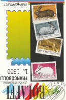 SERIE FRANCOBOLLI ANNULLATI CONIGLI 1986 (LY280 - Rabbits