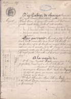 52-BOURMONT ACTE NOTARIAL  D EDMOND SONCOURT NOTAIRE A BOURMONT 4 PAGES RELIEES - Manuscrits