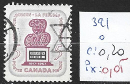 CANADA 391 Oblitéré Côte 0.20 € - Used Stamps