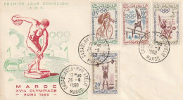 FDC GIOCHI OLIMPICI 1960 MAROCCO (OG351 - Summer 1960: Rome