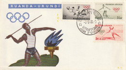 FDC GIOCHI OLIMPICI 1960 RUANDA URUNDI (OG240 - Verano 1960: Roma