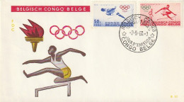 FDC GIOCHI OLIMPICI 1960 CONGO BELGA (OG211 - Briefe U. Dokumente