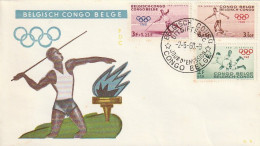 FDC GIOCHI OLIMPICI 1960 CONGO BELGA (OG209 - Briefe U. Dokumente