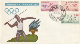 FDC GIOCHI OLIMPICI 1960 CONGO BELGA (OG219 - Briefe U. Dokumente