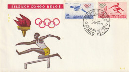 FDC GIOCHI OLIMPICI 1960 CONGO BELGA (OG212 - Briefe U. Dokumente