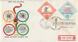 FDC GIOCHI OLIMPICI 1960 FILIPPINE (OG197 - Summer 1960: Rome