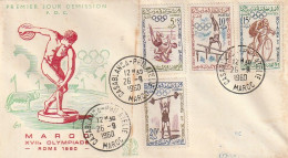 FDC GIOCHI OLIMPICI 1960 MAROCCO (OG177 - Verano 1960: Roma