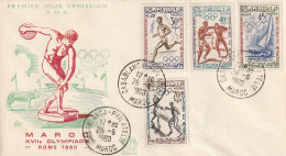 FDC GIOCHI OLIMPICI 1960 MAROCCO (OG101 - Summer 1960: Rome