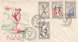 FDC GIOCHI OLIMPICI 1960 MAROCCO (OG99 - Summer 1960: Rome