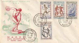 FDC GIOCHI OLIMPICI 1960 MAROCCO (OG96 - Estate 1960: Roma