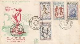 FDC GIOCHI OLIMPICI 1960 MAROCCO (OG95 - Estate 1960: Roma