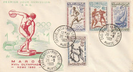 FDC GIOCHI OLIMPICI 1960 MAROCCO (OG94 - Summer 1960: Rome