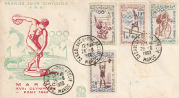 FDC GIOCHI OLIMPICI 1960 MAROCCO (OG90 - Summer 1960: Rome