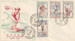 FDC GIOCHI OLIMPICI 1960 MAROCCO (OG91 - Verano 1960: Roma