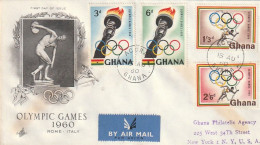 FDC GIOCHI OLIMPICI 1960 GHANA (OG26 - Zomer 1960: Rome