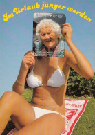 Pin Up Nude Girl In Bikini W Face Of The Older Woman Humoristic Postcard - Pin-Ups