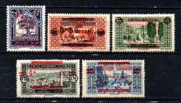 Grand Liban -  1928 - Tb Antérieurs Surch   - N° 116 à 121 Sauf 120  - Neufs * - MLH - Neufs