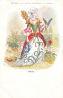 Publicité L'ECLAIR, Journal Politique - Fleur Humanisée - Femme "Œillet" Signé Grandville  CPR - Werbepostkarten