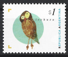 Argentina 1995 Permanent/Definitives Owl Bird Birds 1 Peso MNH Stamp  $$ - Nuovi