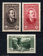 Grand Liban -  1937 - Président Eddé + Vue  - N° 153/154/156 - Neufs * - MLH - Neufs
