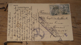 ESPANA : Cp Avec Censure 1943 Pour La France ............ 231215 - Other & Unclassified