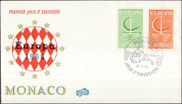 Europa CEPT 1966 Monaco FDC1 Y&T N°698 à 699 - Michel N°835 à 836 - 1966