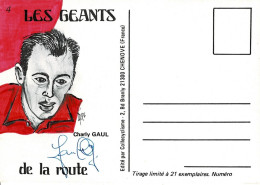 Charly Gaul - Cyclisme - Autographe - Dédicace - Signed - Signiert - Tour De France 1958 - Sportspeople