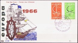 Europa CEPT 1966 Monaco FDC2 Y&T N°698 à 699 - Michel N°835 à 836 - 1966