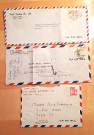 3 ENVELOPPES + TIMBRES Du JAPON Affranchis Des Années 1960 - N° 1 - Briefe U. Dokumente