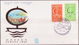 Europa CEPT 1966 Monaco FDC3 Y&T N°698 à 699 - Michel N°835 à 836 - 1966