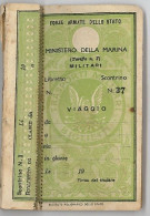 MINISTERO MARINA -  BIGLIETTO TRASPOSTO MILITARI - ANNI 30? - CON MATRICE (RL265 - Europa