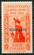 Karpathos 1932 Sass. 25 Neuf * MH 100% - Egeo (Scarpanto)