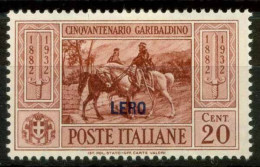 Leros 1932 Sass. 18 Neuf * MH 100% - Egeo (Lero)