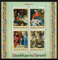 Burundi 1967 SG MS337 Bloc Feuillet 100% ** Noël, Peintures Religieuses - Neufs