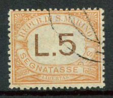 Saint Marin 1925 Sass. SS26 Oblitéré 100% - Postage Due