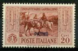 Patmos 1932 Sass. 18 Neuf * MH 100% Garibaldi - Aegean (Patmo)