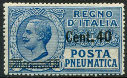 Italie Royaume 1924 Sass. PP7 Neuf * MH 100% - Posta Pneumatica