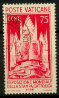 Vatican 1936 Sass. 51 Oblitéré 100% - Used Stamps