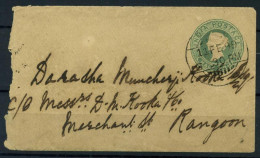 Inde 1898 Mi. Z23 Entiers Postaux 60% Enveloppe - Omslagen