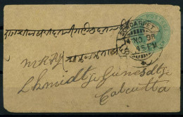 Inde 1898 Mi. Z9 Entiers Postaux 80% Enveloppe - Enveloppes