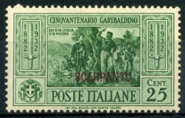 Karpathos 1932 Sass. 19 Neuf * MH 100% Garibaldi - Egeo (Scarpanto)