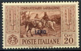 Leros 1932 Sass. 18 Neuf * MH 100% Lero Garibaldi - Aegean (Lero)